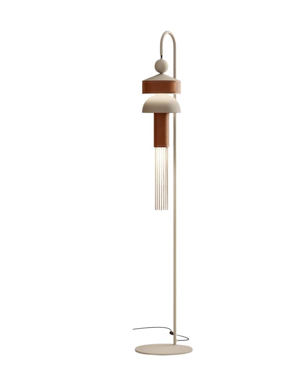 Nappe Leather Floor Lamp