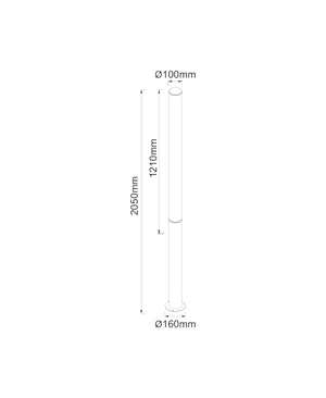 Gant 155 cm Brown Outdoor Floor Lamp
