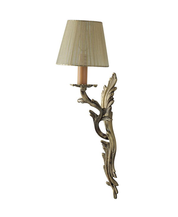 Desir Single Hooded Antique Brass Sconce