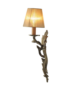 Desir Single Hooded Antique Brass Sconce