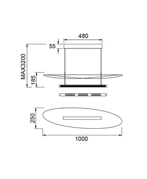 Abisal 100 cm Avize