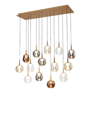 Andromeda 14 Camlı Dikdörtgen Avize