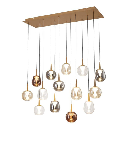 Andromeda 14 Camlı Dikdörtgen Avize