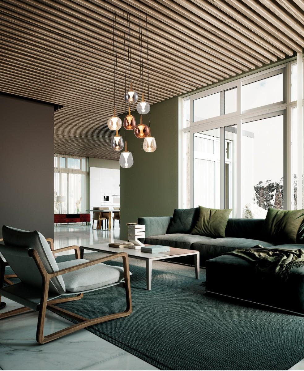 Andromeda 8 Camlı Avize