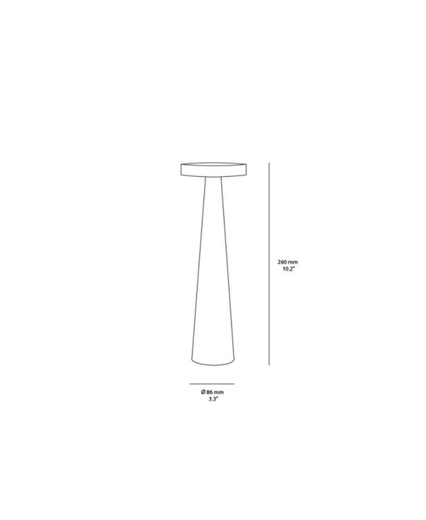 Angelina Şarjlı Masa Lambası - Açık Gri