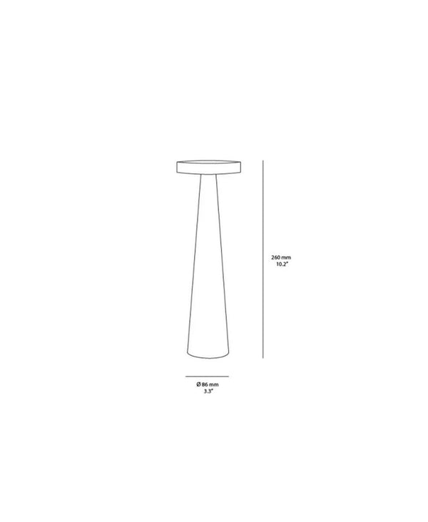 Angelina Şarjlı Masa Lambası - Siyah