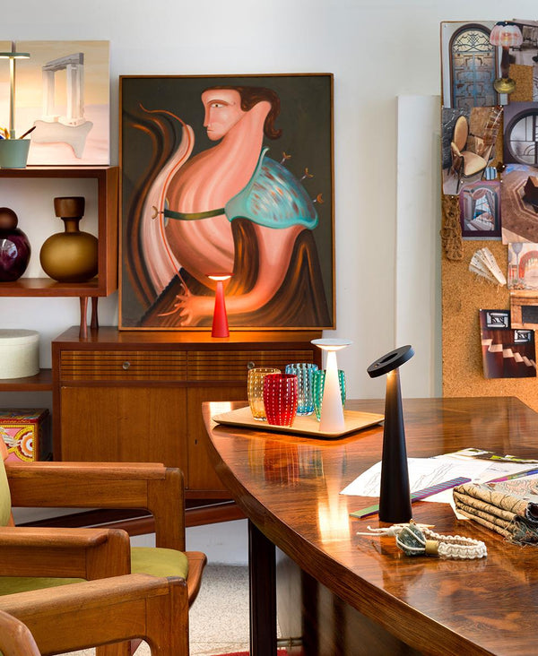 Angelina Şarjlı Masa Lambası - Siyah