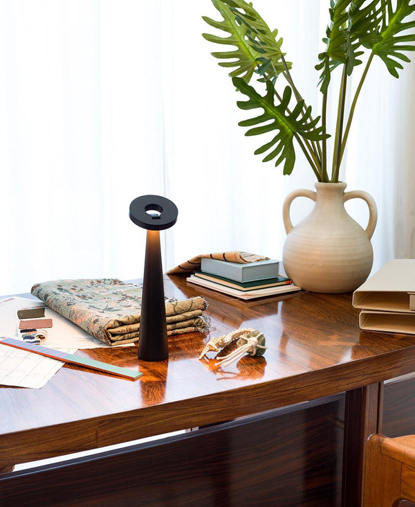 Angelina Şarjlı Masa Lambası - Siyah