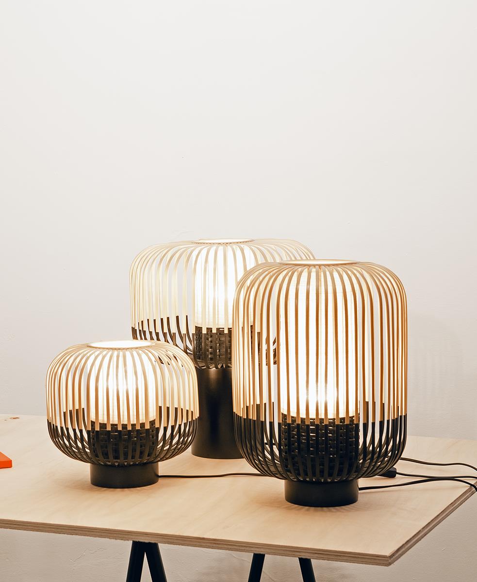 BAMBOO KÜÇÜK SİYAH MASA LAMBASI 