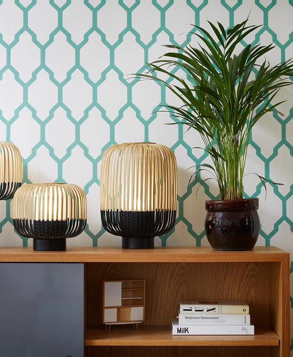 BAMBOO KÜÇÜK SİYAH MASA LAMBASI 