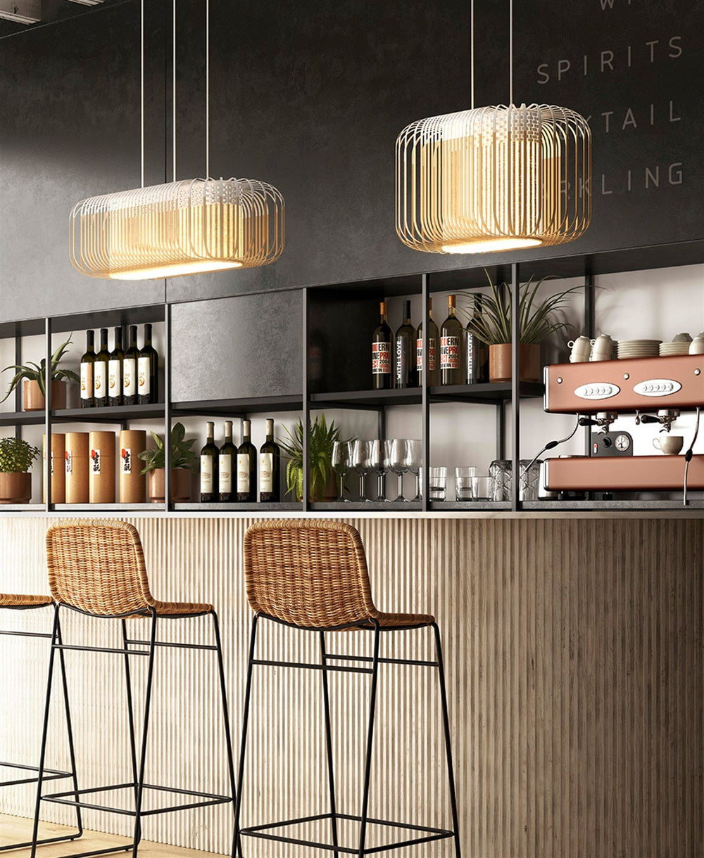 BAMBOO OVAL M BEYAZ AVİZE