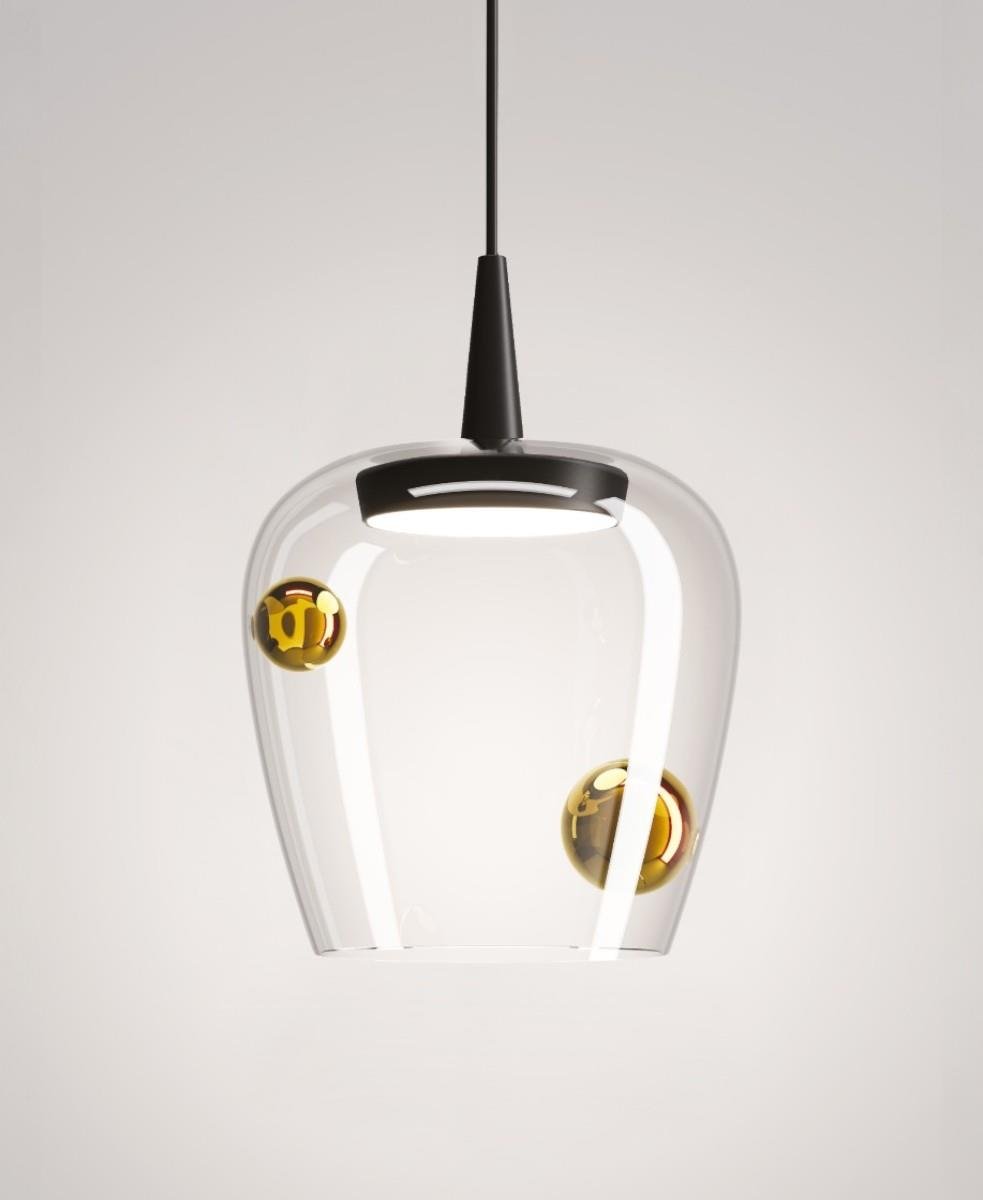 Bilia Şeffaf Altın Toplu Küçük Boy Sarkıt