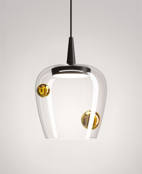 Bilia Şeffaf Altın Toplu Küçük Boy Sarkıt