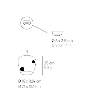 Bilia Şeffaf Silver Toplu Small Pendant