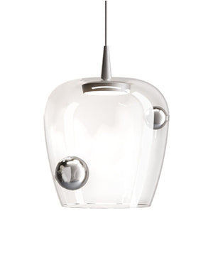 Bilia Şeffaf Gümüş Toplu Büyük Boy Sarkıt