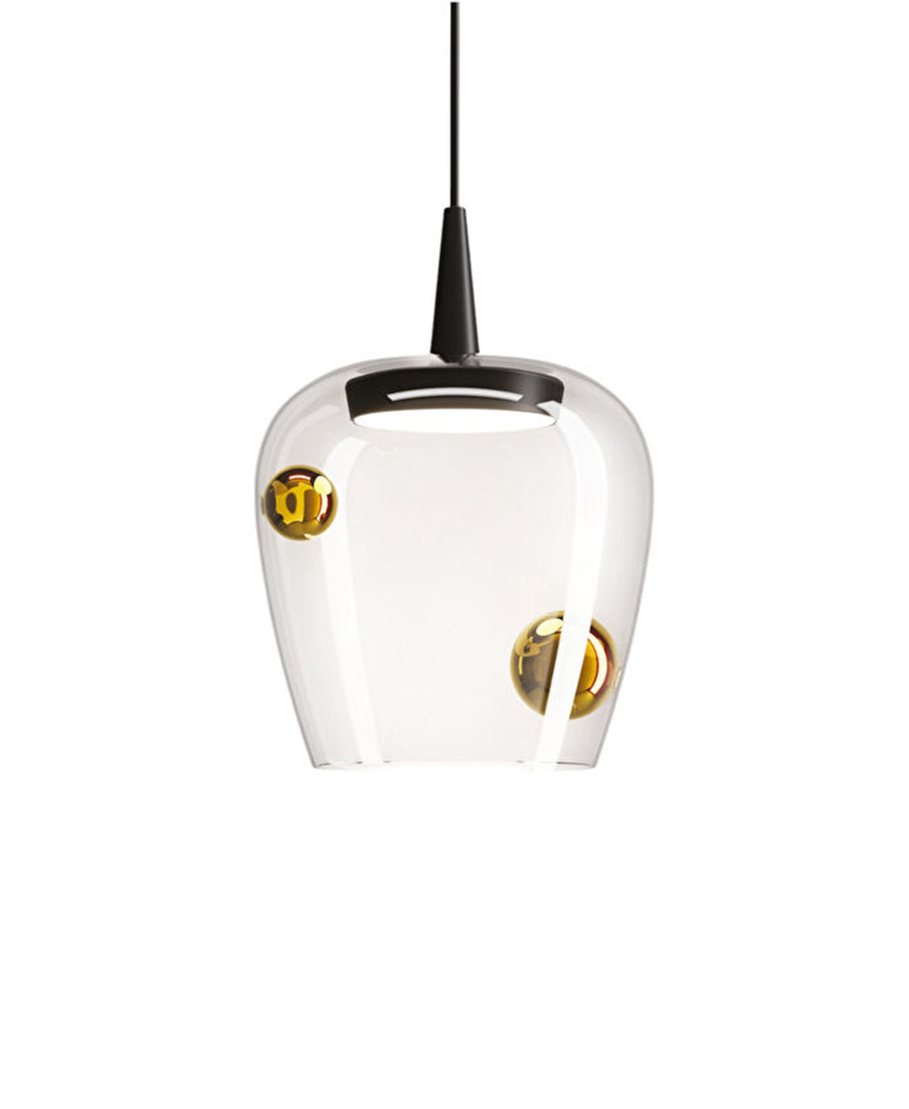 Bilia Şeffaf Altın Toplu Küçük Boy Sarkıt