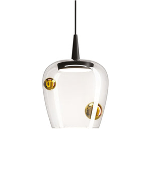 Bilia Şeffaf Altın Toplu Küçük Boy Sarkıt