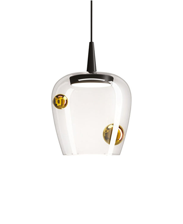 Bilia Şeffaf Altın Toplu Küçük Boy Sarkıt