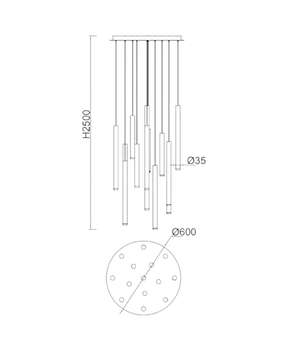 CALA 14L YUVARLAK AVİZE