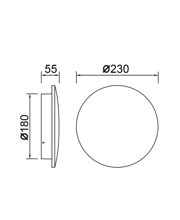 Baker Ø11 cm Black Wall Light