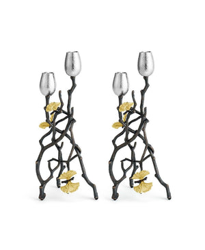 Butterfly Gingko İkili Set Mumluk