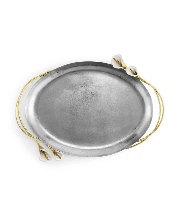 Calla Lily Oval Tepsi