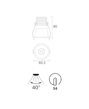 Cane Siyah Spot 7W 3000K