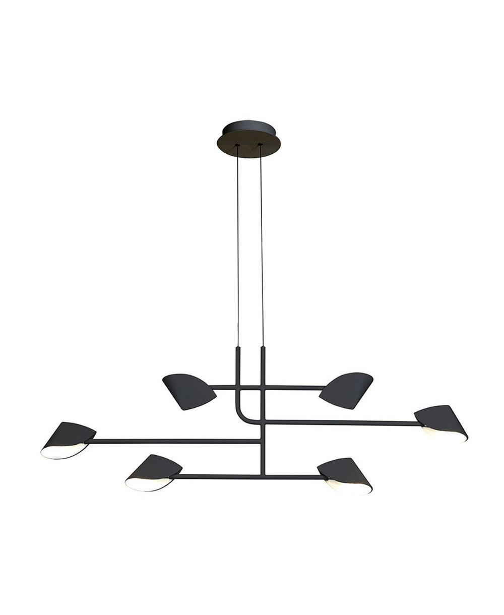 CAPUCCINA 6L SİYAH AVİZE