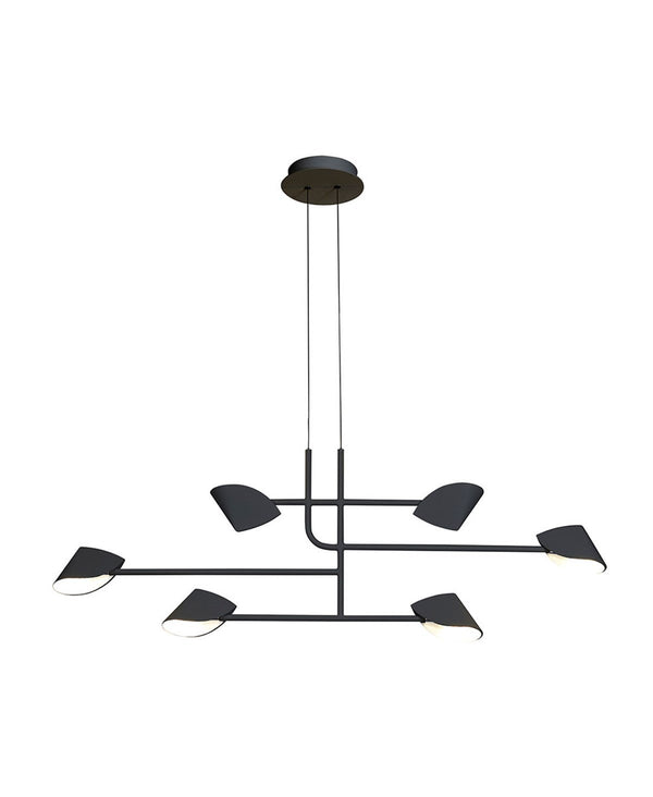 CAPUCCINA 6L SİYAH AVİZE