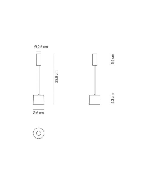 Carolina Şarjlı Masa Lambası - Bronz