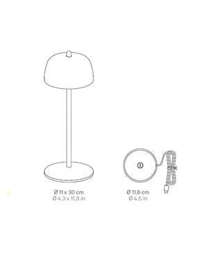 Circe Pro Şarjlı Masa Lambası - Pembe Altın