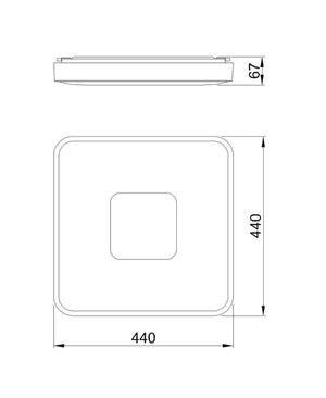 Coin Kare Küçük Boy Si̇yah Plafonyer