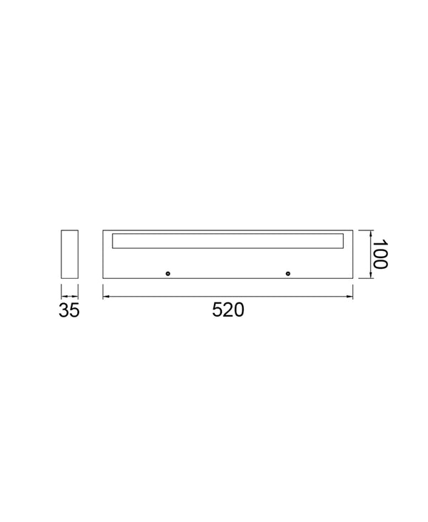 Conil 52 cm White Wall Lamp