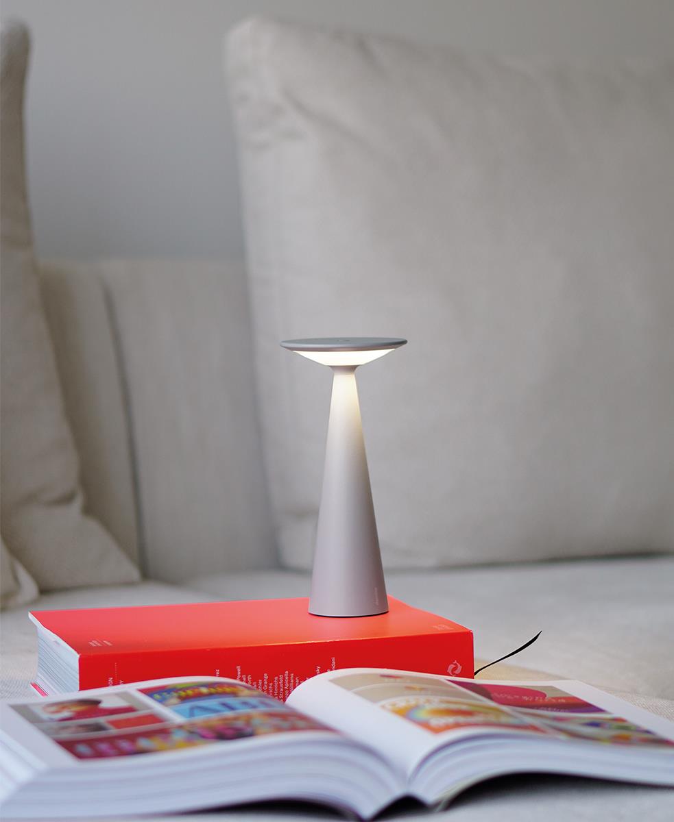 Damina Şarjlı Masa Lambası - Açık Gri