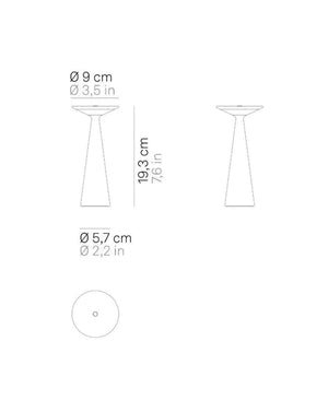 Damina Şarjlı Masa Lambası - Siyah