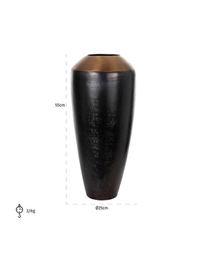 Danito Büyük Boy Siyah Vazo