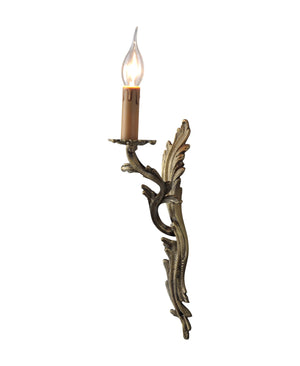 Desir Single Antiqued Brass Sconce