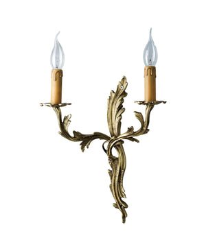 Desir 2-Arm Antiqued Brass Sconce