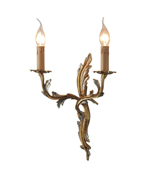 Desir 2-Arm Gold/Silver Leaf Wall Sconce