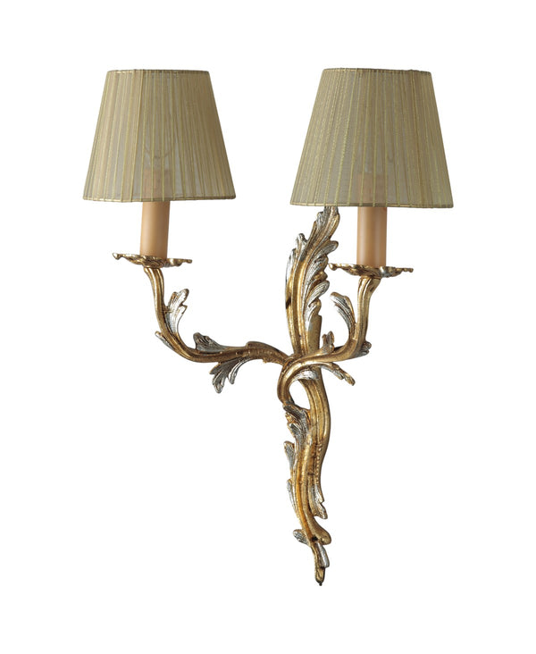 Desir 2-Arm Hooded Gold/Silver Leaf Applique