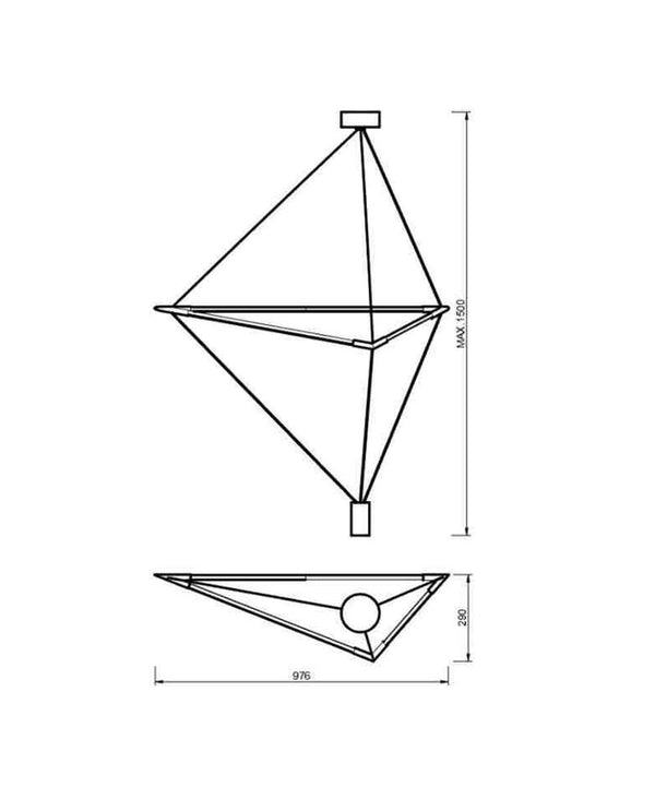 ELECTRA BÜYÜK BOY SİYAH KROM SARKIT