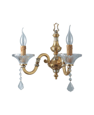Evoque 2-Arm Gold/Silver Leaf Sconce
