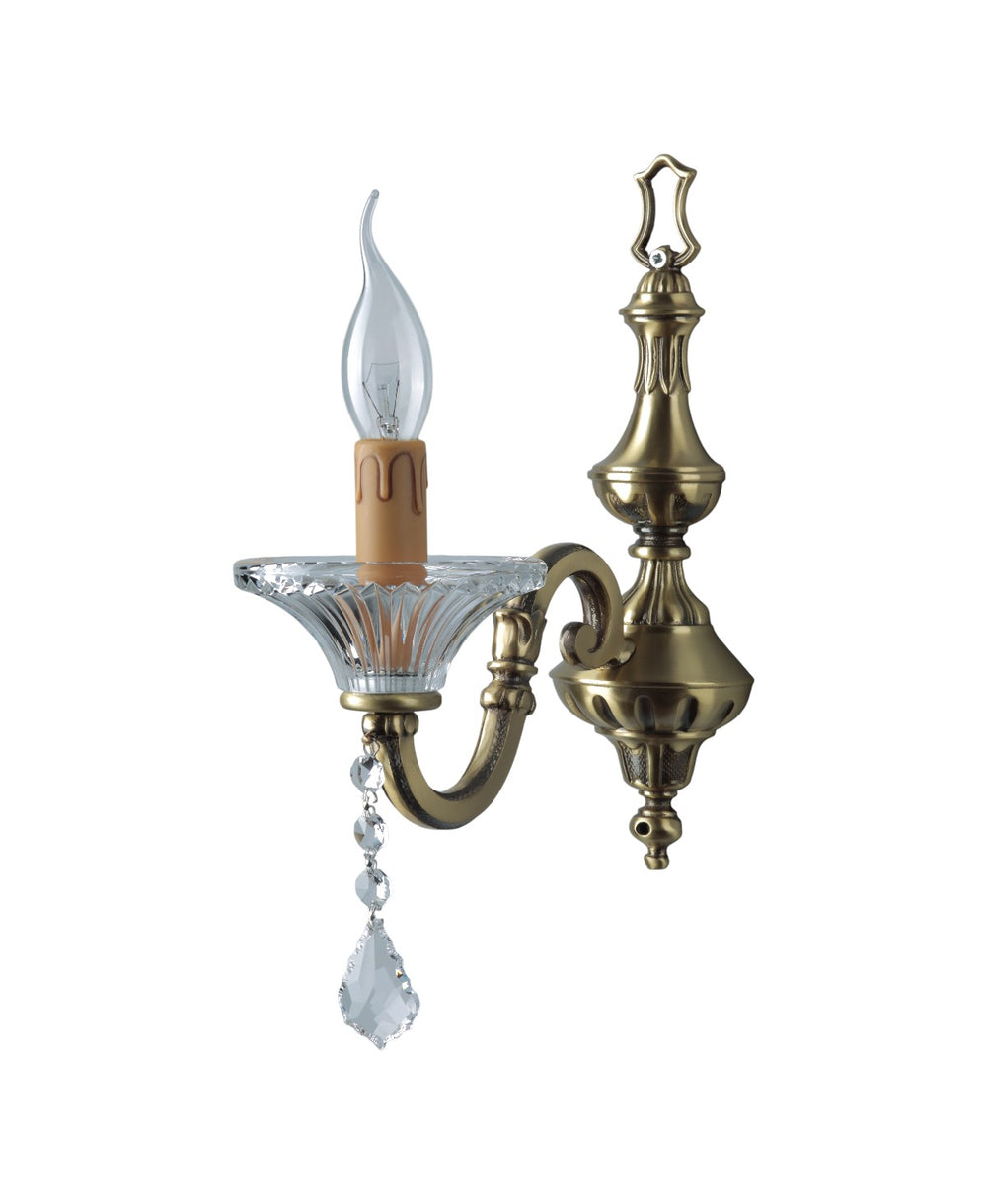 Evoque Single-Arm Aged Brass Wall Sconce