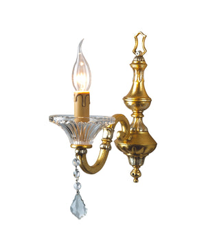 Evoque Single Arm Gold/Silver Leaf Sconce