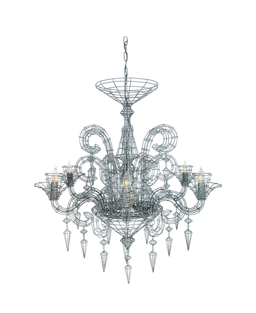 GLORIA GRİ 6 KOLLU AVİZE 