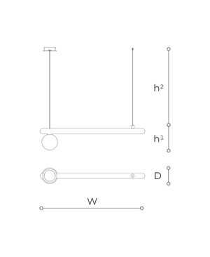 Gocce Beyaz Yatay Sarkıt