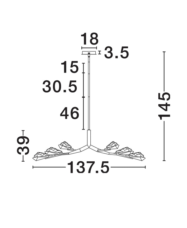 Greta 137,5 cm Avize