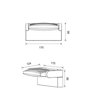 Hood Koyu Gri Dış Mekan Aplik