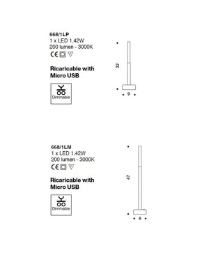 Eklè Şarjlı Masa Lambası