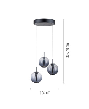 Pure E-Infinity Round Mystic Grey Pendant